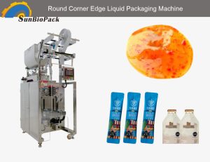 Round corner edge paste packing machine