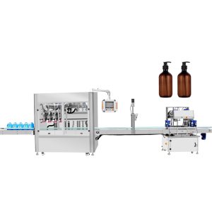 Automatic Laundry Detergent Shampoo Liquid Bottle Filling Capping Production Line